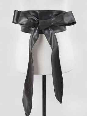 Faux Leather Kimono Belt